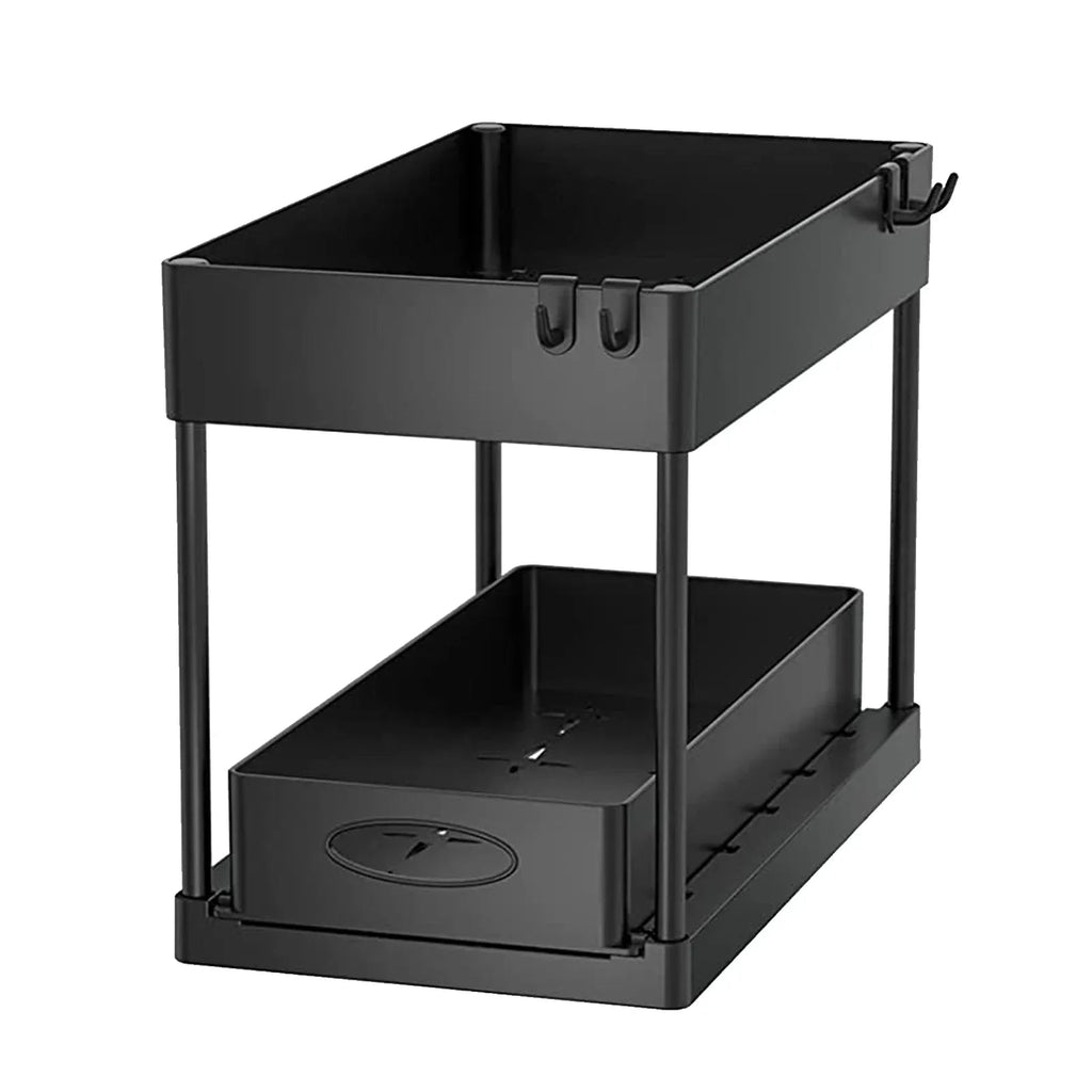 Moisture-Resistant ABS Pull-Out Under-Sink Organizer (2-Tier)
