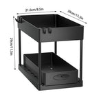 Moisture-Resistant ABS Pull-Out Under-Sink Organizer (2-Tier)