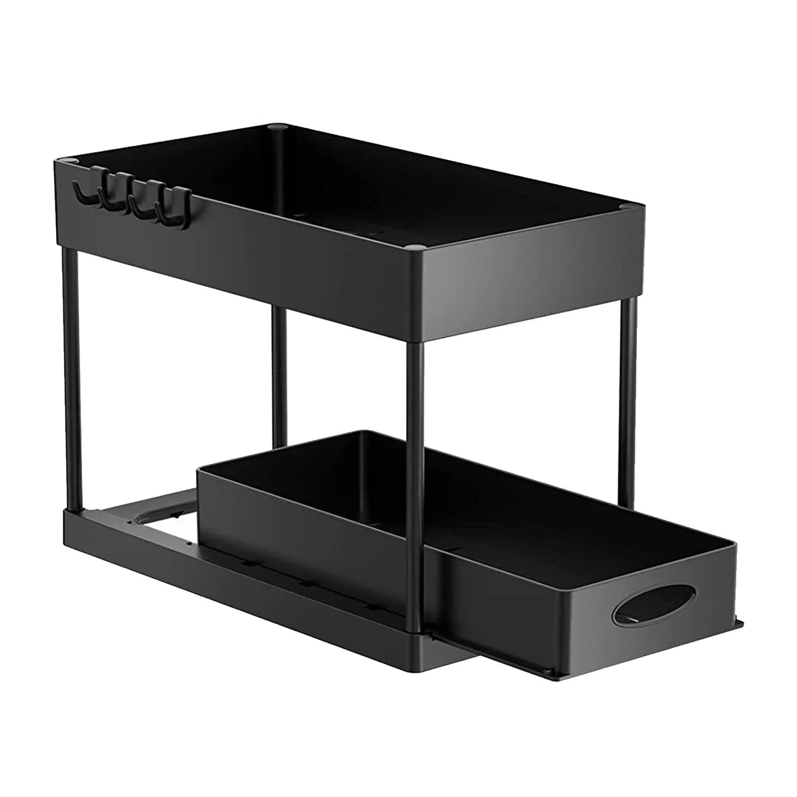 Moisture-Resistant ABS Pull-Out Under-Sink Organizer (With Hooks)