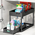 Moisture-Resistant ABS Pull-Out Under-Sink Organizer (With Hooks)