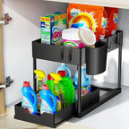 Moisture-Resistant ABS Pull-Out Under-Sink Organizer (With Hooks)