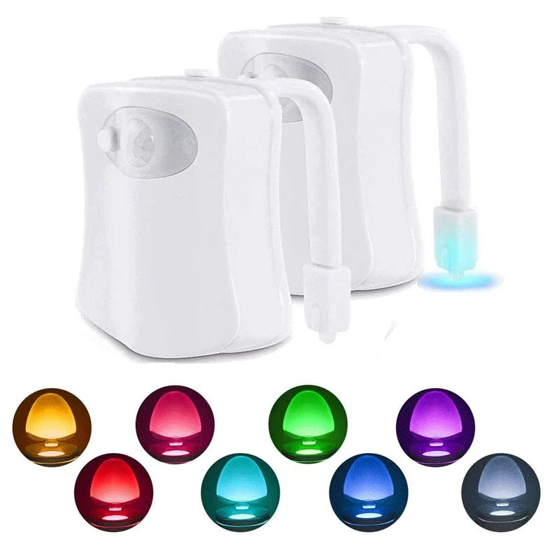 Motion-Activated & Battery-Powered RGB Toilet Night Light (8 or 16 Colors)