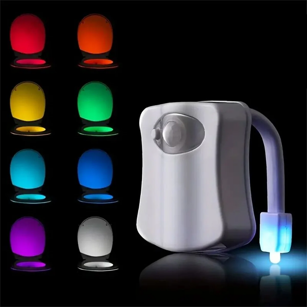 Motion-Activated & Battery-Powered RGB Toilet Night Light (8 or 16 Colors)