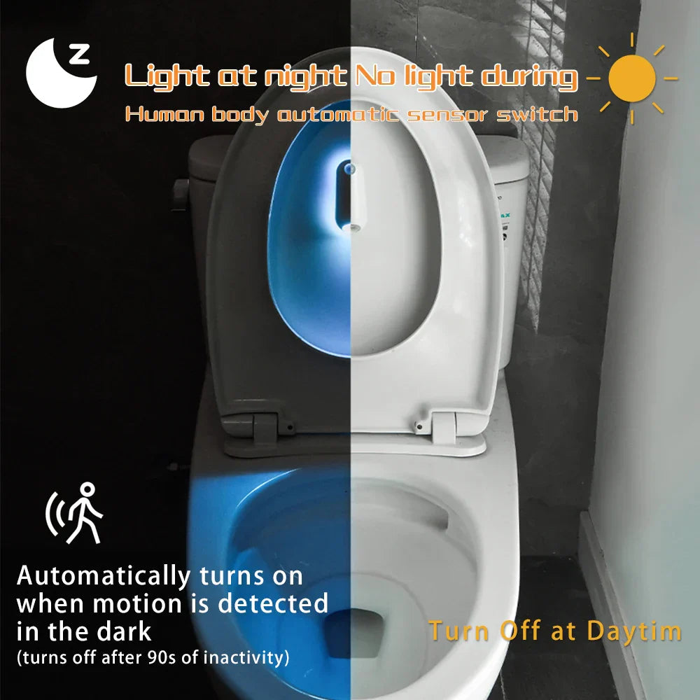 Motion-Sensor Rechargeable 7-Color RGB Toilet Night Light
