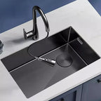 Nano-Etched Honeycomb Brushed Stainless Steel Undermount Sink (Large Single-Bowl)