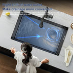 Nano-Etched Honeycomb Brushed Stainless Steel Undermount Sink (Large Single-Bowl)
