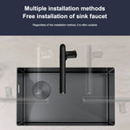 Nano-Etched Honeycomb Brushed Stainless Steel Undermount Sink (Large Single-Bowl)