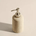 Natural Stone-Look Ceramic Bathroom Accessory Set (3-Piece)