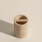 Natural Stone-Look Ceramic Bathroom Accessory Set (3-Piece)