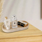Natural Stone-Look Ceramic Bathroom Accessory Set (3-Piece)