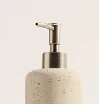 Natural Stone-Look Ceramic Bathroom Accessory Set (3-Piece)