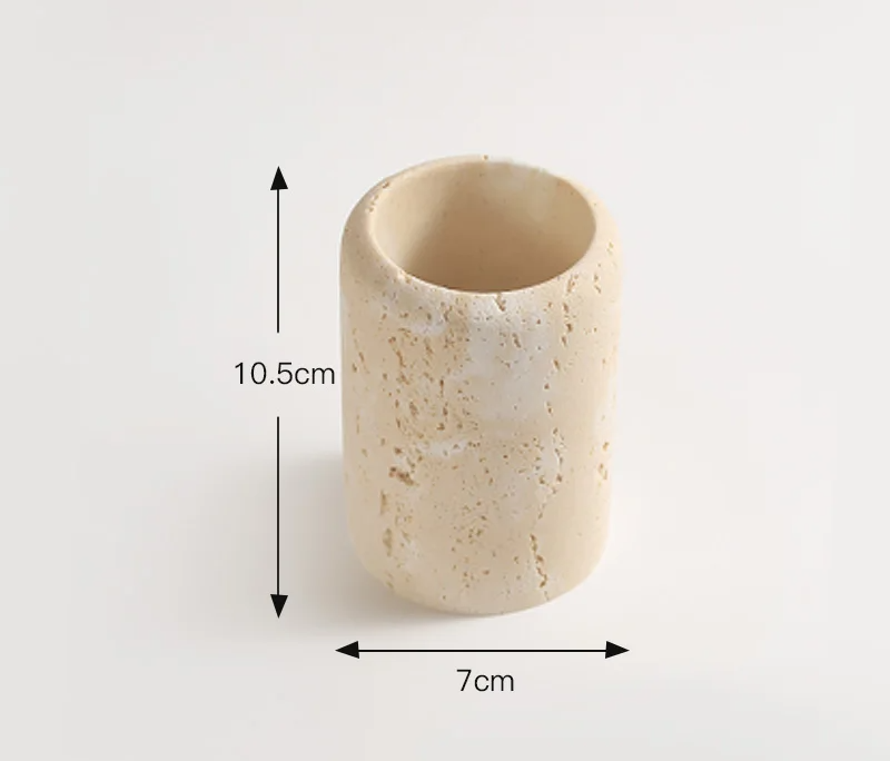 Natural Travertine Bathroom Accessory Set (4-Piece)