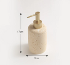 Natural Travertine Bathroom Accessory Set (4-Piece)