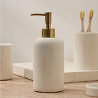 Natural Travertine Bathroom Accessory Set (4-Piece)