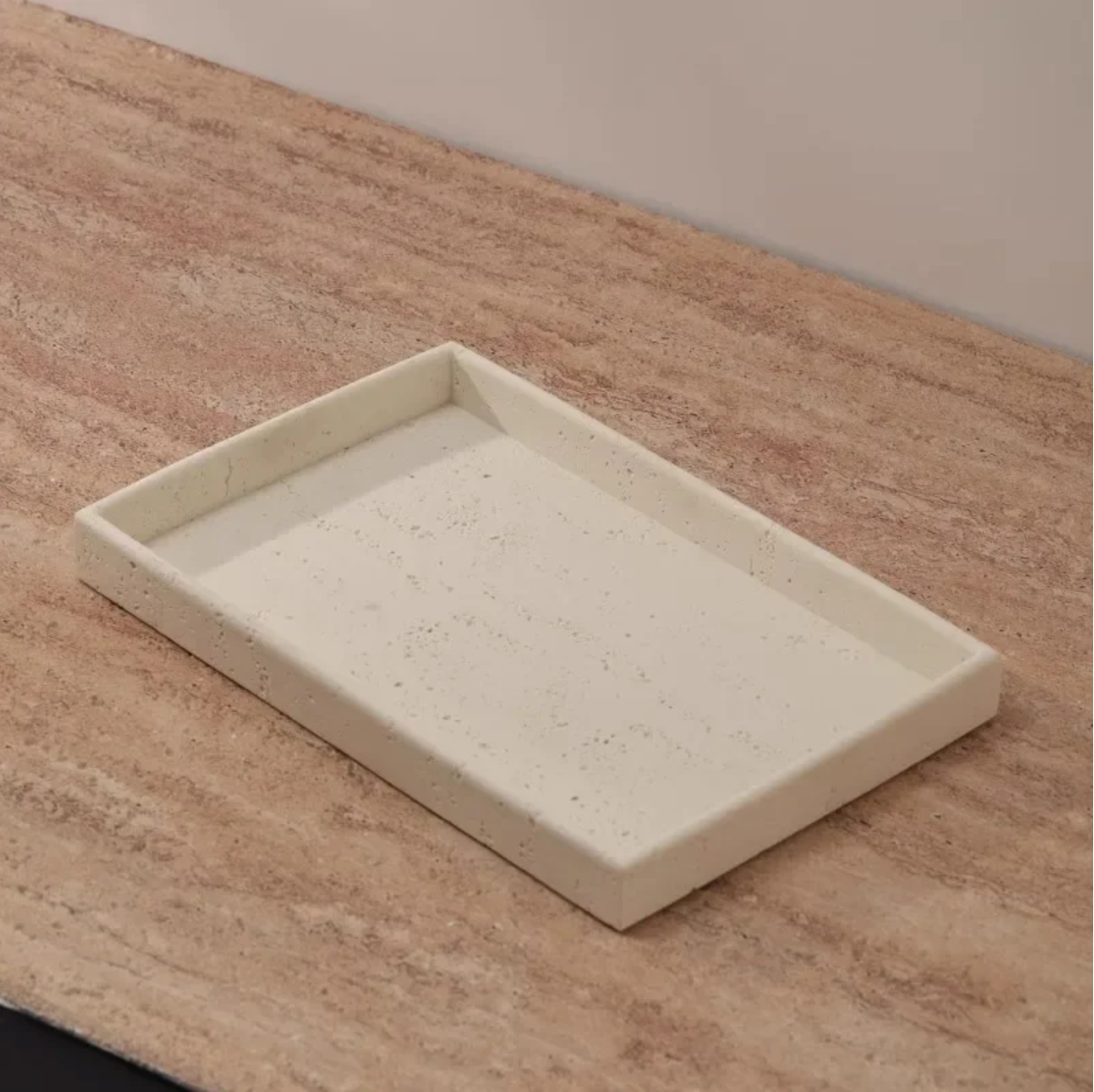 Natural Travertine Bathroom Accessory Set (4-Piece)