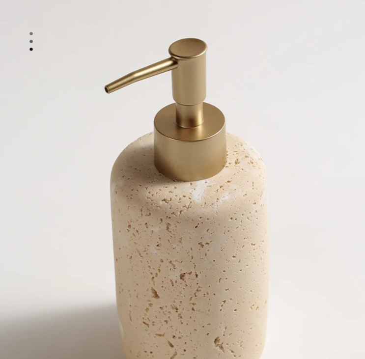 Natural Travertine Bathroom Accessory Set (4-Piece)