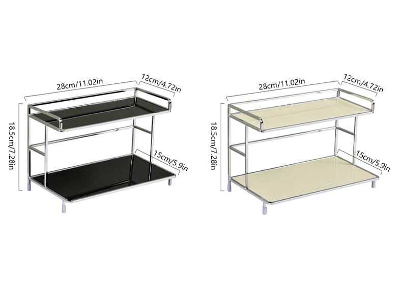 No Assembly Double-Tier Metal Storage Rack