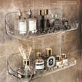 No-Drill Adhesive Clear Acrylic Floating Shelf (Raised Edge)