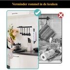 No-Drill Adhesive Paper Towel & Toilet Roll Holder (Under-Cabinet)