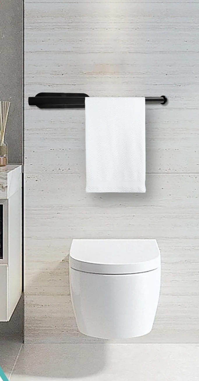 No-Drill Adhesive Paper Towel & Toilet Roll Holder (Under-Cabinet)