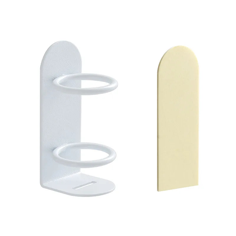 No-Drill Adhesive Rust-Resistant Carbon Steel Wall-Mount Toothbrush & Razor Holder