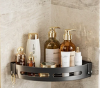 No-Drill Adhesive Waterproof & Rustproof Matte Black Shower Organizer (1-3 Pieces)