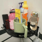 No-Drill Adhesive Waterproof & Rustproof Matte Black Shower Organizer (1-3 Pieces)