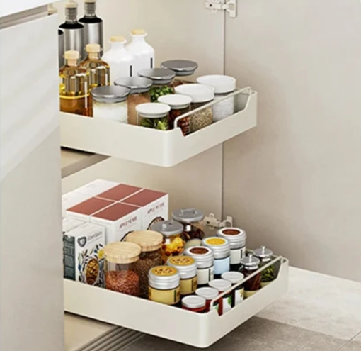No-Drill Carbon Steel Pull-Out Cabinet Organizer