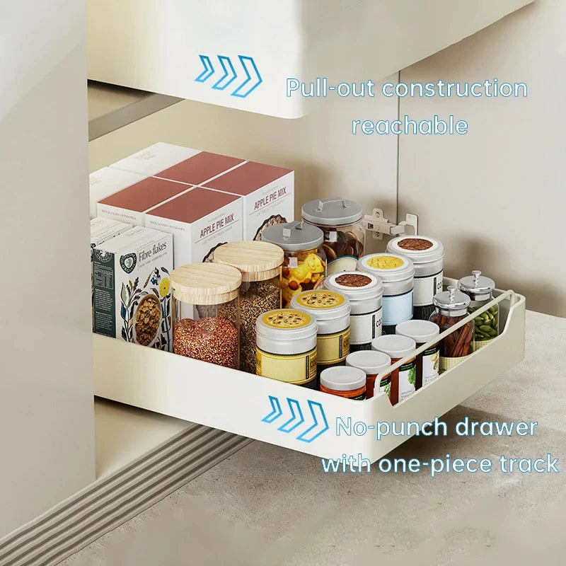 No-Drill Carbon Steel Pull-Out Cabinet Organizer