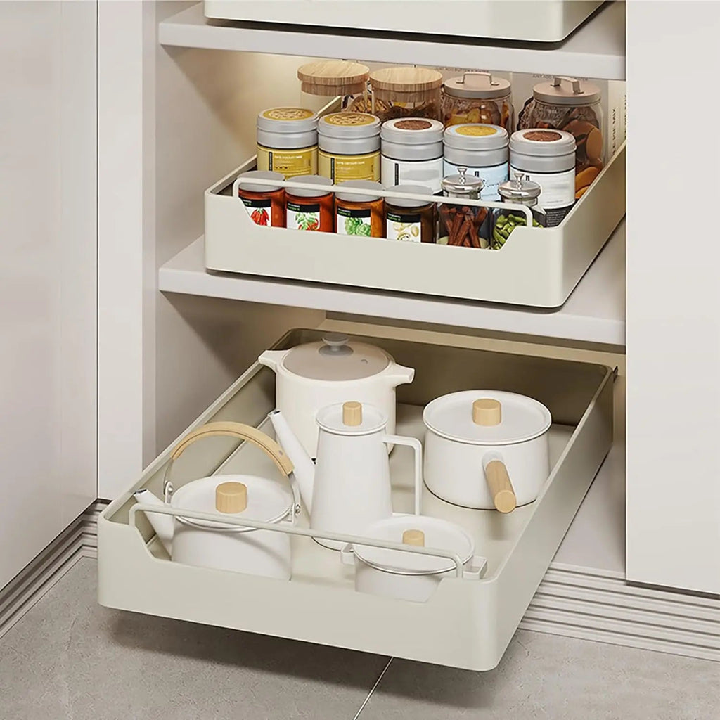 No-Drill Carbon Steel Pull-Out Cabinet Organizer