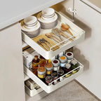 No-Drill Carbon Steel Pull-Out Cabinet Organizer