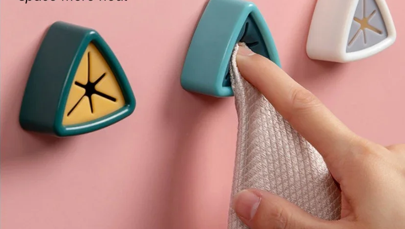 No-Drill One-Hand Silicone Grip Towel Hook (Residue-Free Adhesive)