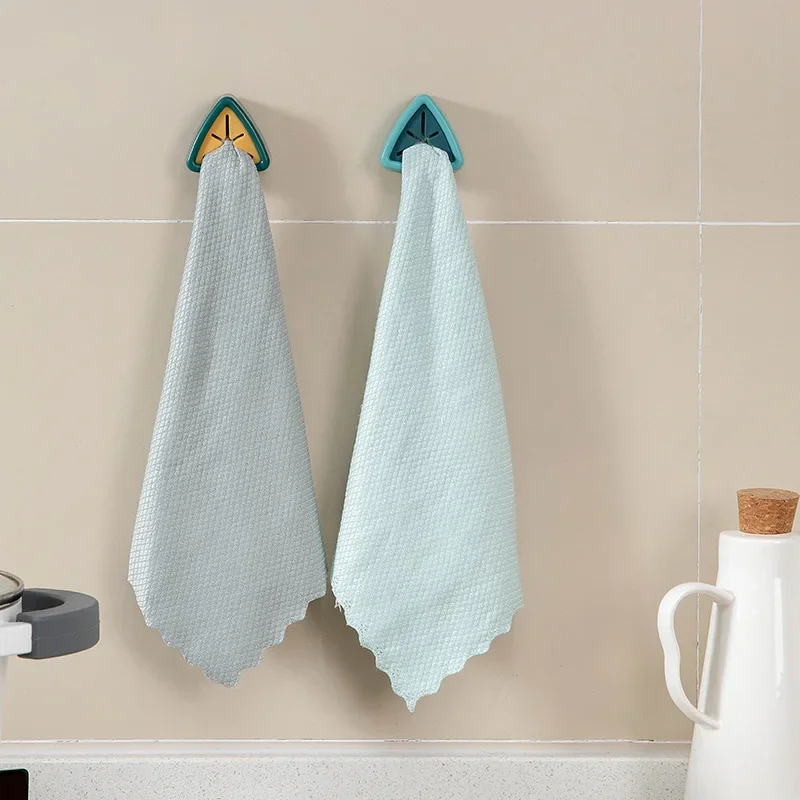 No-Drill One-Hand Silicone Grip Towel Hook (Residue-Free Adhesive)