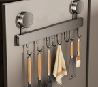 No-Drill Rust-Resistant Aluminum Kitchen Hook Rail