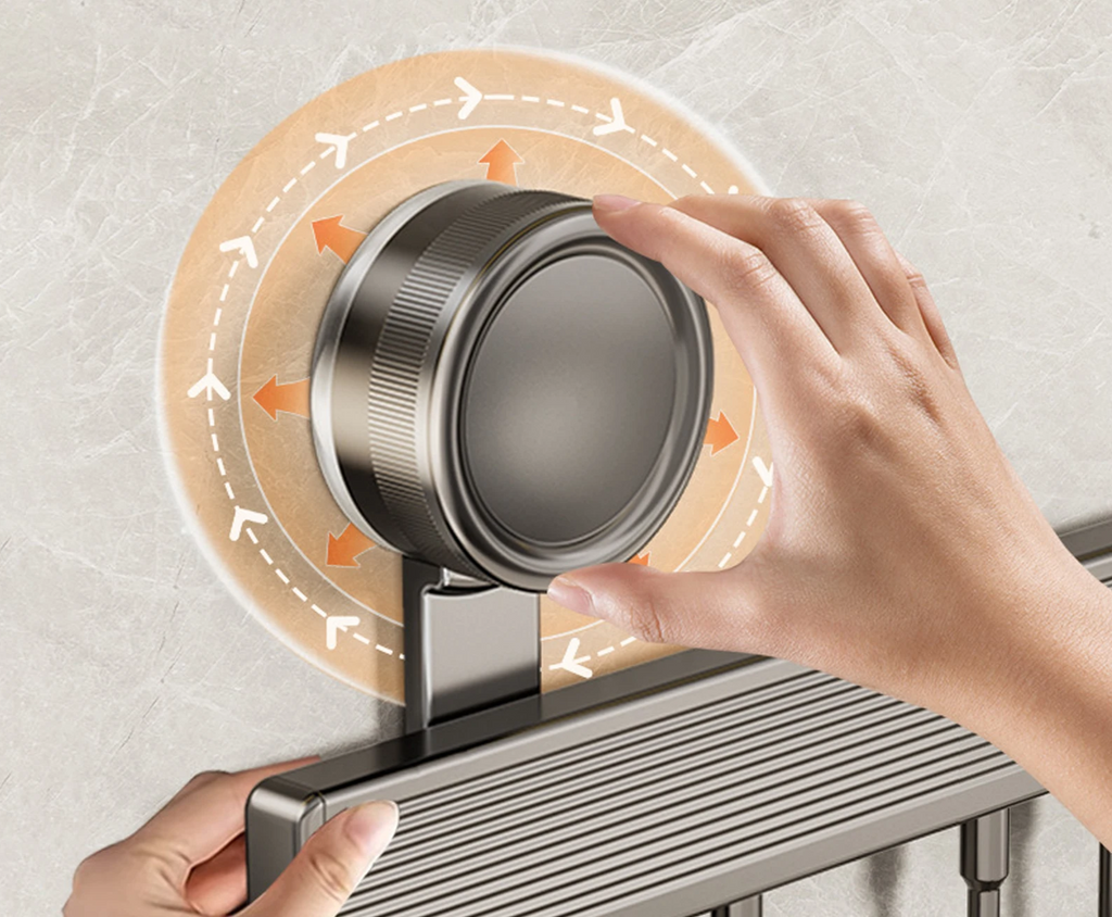 No-Drill Rust-Resistant Aluminum Kitchen Hook Rail