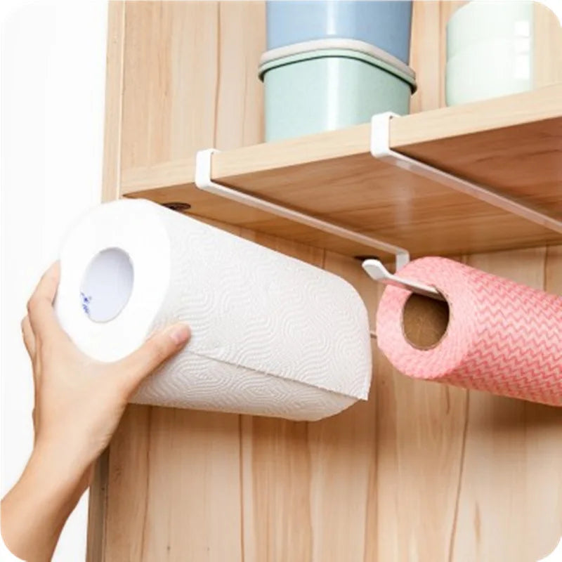 No-Drill Rust-Resistant Cabinet Door Paper & Towel Holder