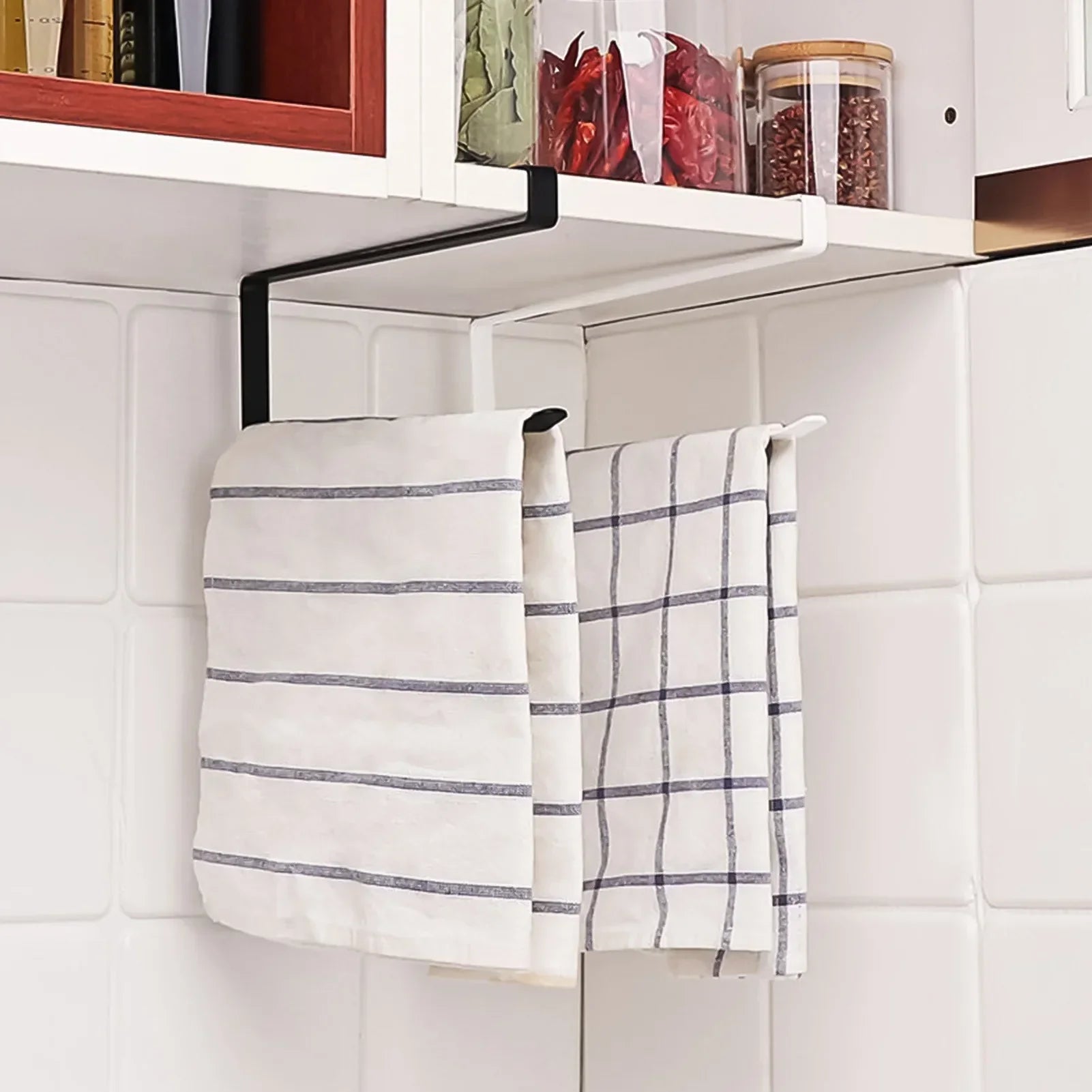 No-Drill Rust-Resistant Cabinet Door Paper & Towel Holder
