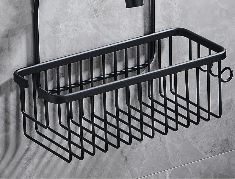 No-Drill Rustproof Aerospace-Grade Aluminum Shower Caddy (Adhesive Mount)