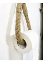No-Drill Self-Adhesive Braided Rope Towel & Toilet Paper Holder