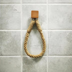 No-Drill Self-Adhesive Braided Rope Towel & Toilet Paper Holder