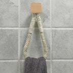 No-Drill Self-Adhesive Braided Rope Towel & Toilet Paper Holder