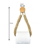 No-Drill Self-Adhesive Braided Rope Towel & Toilet Paper Holder