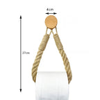 No-Drill Self-Adhesive Braided Rope Towel & Toilet Paper Holder