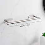 No-Drill Self-Adhesive Brushed Stainless Steel Bathroom Accessory Set