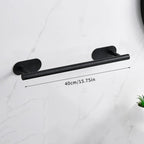 No-Drill Self-Adhesive Brushed Stainless Steel Bathroom Accessory Set