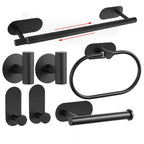 No-Drill Self-Adhesive Brushed Stainless Steel Bathroom Accessory Set