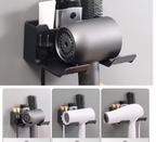 No-Drill Self-Adhesive Dual-Layer Silicone-Padded Hair Dryer Holder