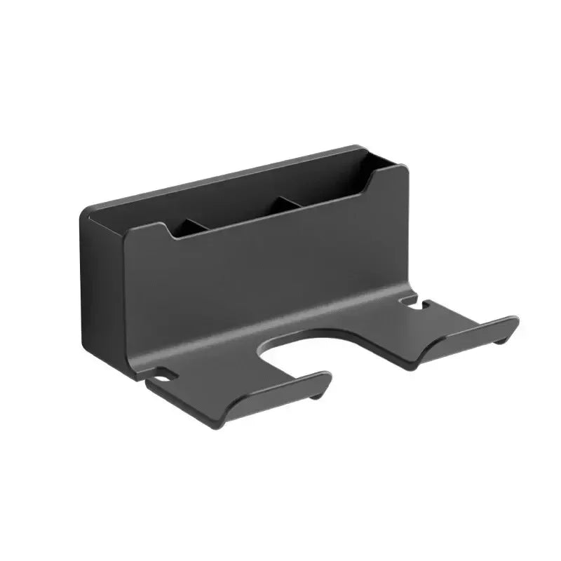 No-Drill Self-Adhesive Dual-Shelf Hair Dryer Holder