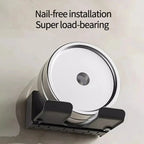 No-Drill Self-Adhesive Dual-Shelf Hair Dryer Holder