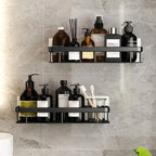 No-Drill Self-Adhesive Rust-Resistant Aluminum Bathroom Shelf